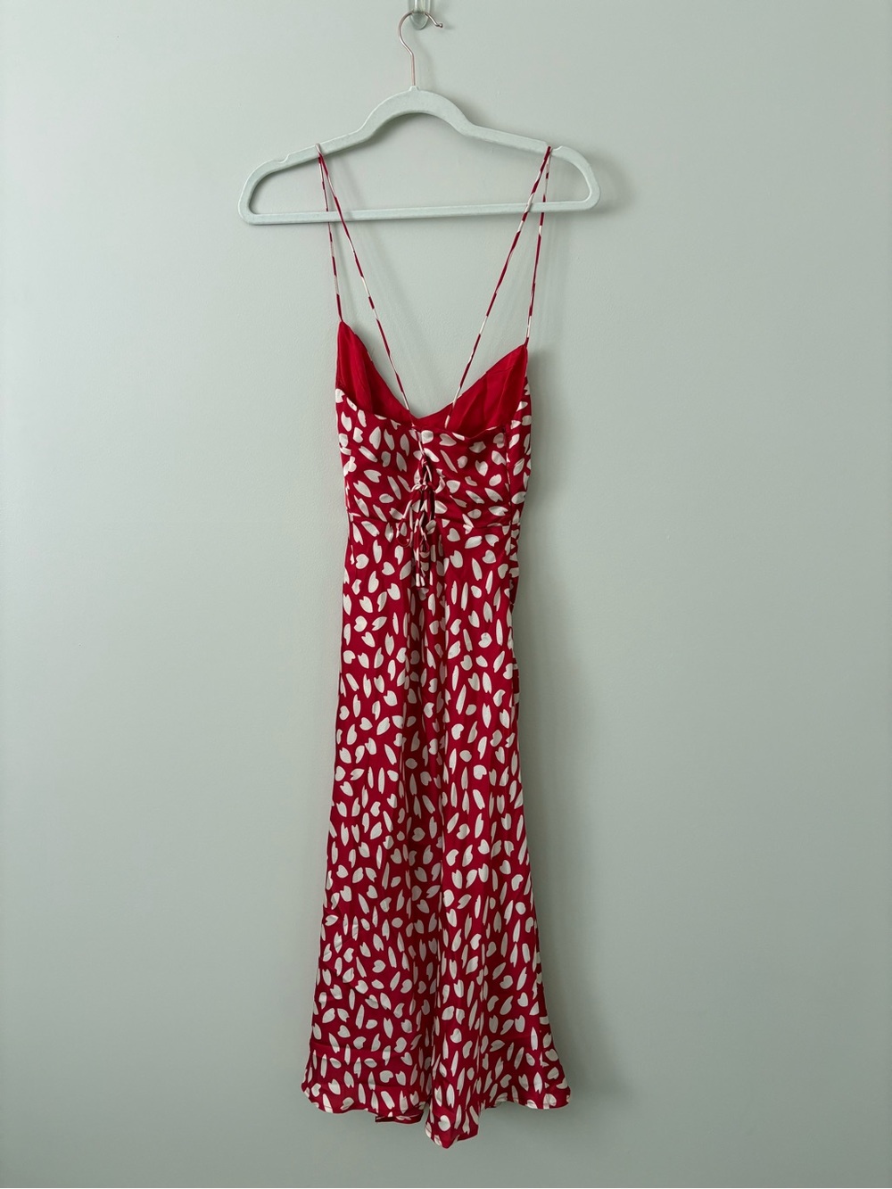 Hello Molly Red and White Printed Midi Slip Dress - Picture 11 of 12